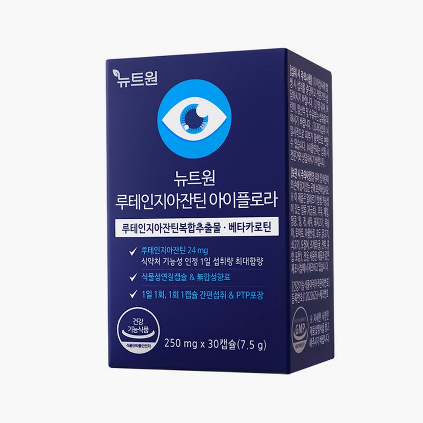 뉴트원 루테인지아잔틴 아이플로라 베타카로틴 눈건강 30캡슐, 1개
